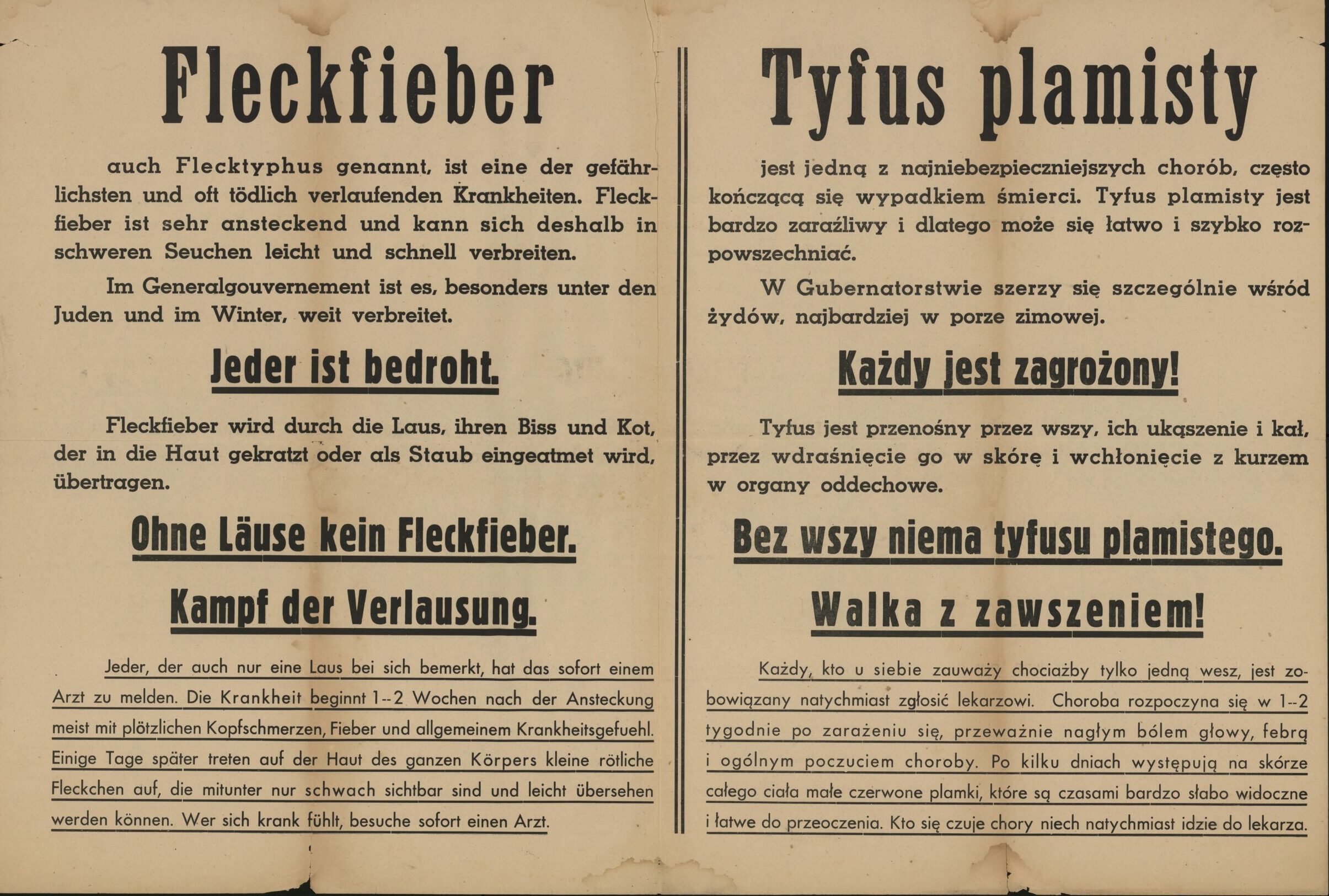 Tyfus a kara śmierci za pomoc Żydom